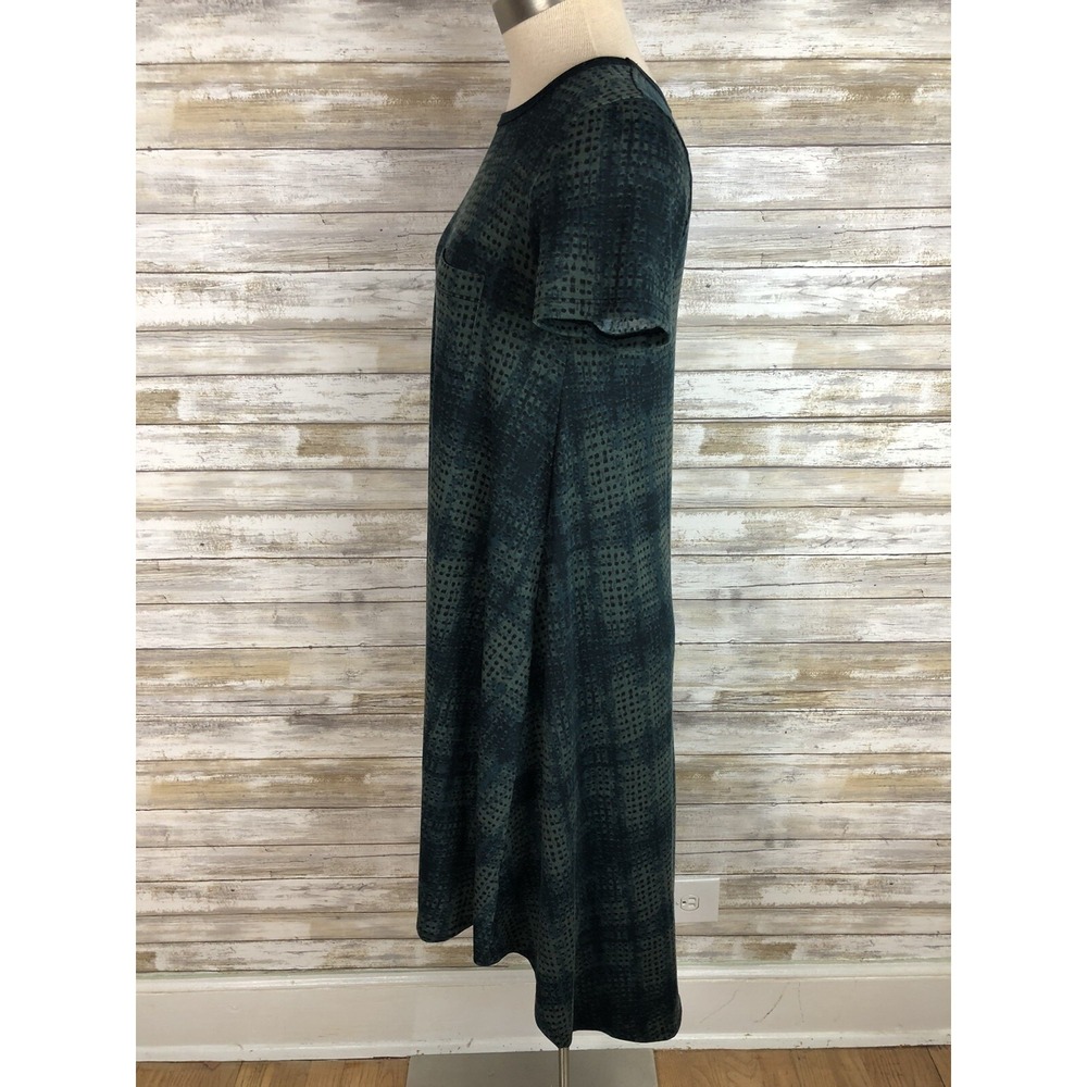 LULAROE  Green Dress Hunter Short Sleeve Hi Low Pocket Tee Sz XXS - Picture 3 of 6